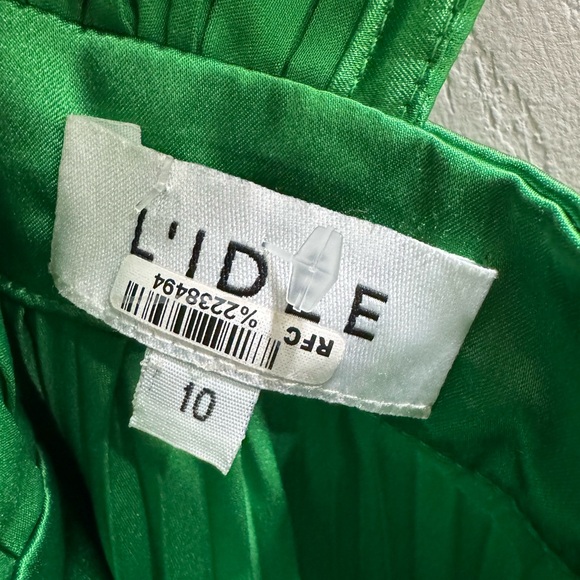L’IDEE Gala gown Midi Dress Green M 10 - Picture 4 of 5